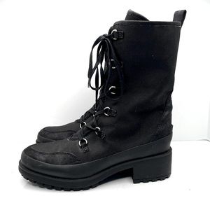 Lucky Brand military combat tall lace up lug sole women’s boots shoes